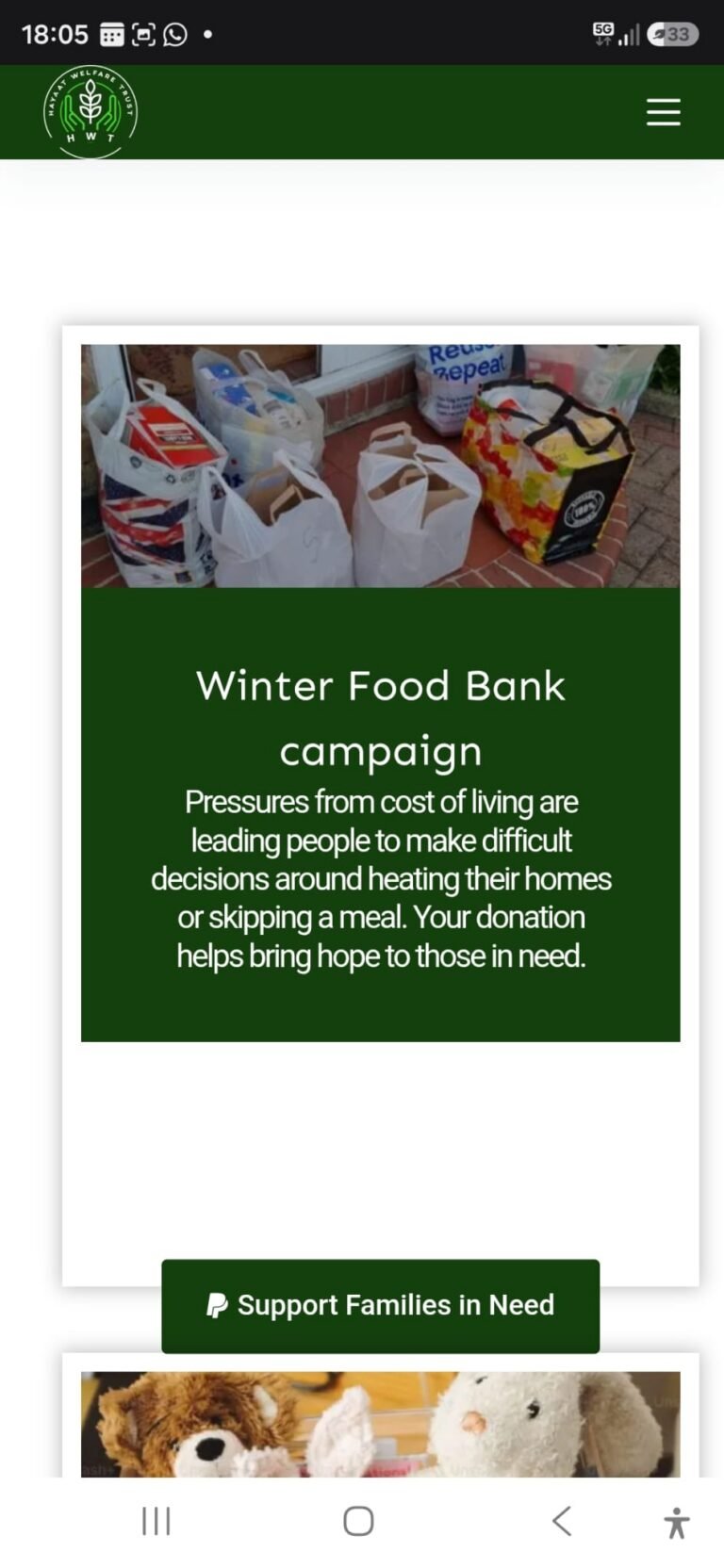 Winter Food Bank Campaign – Share Food, Spread Hope 💚